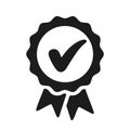 Approval check icon, quality sign - vector